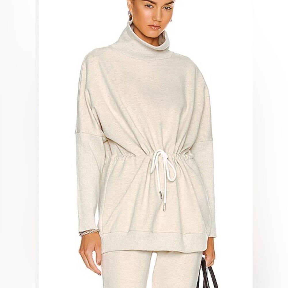 NWOT Varley Cream Heathered Turtleneck Sweater